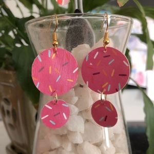 **B2G1** Handmade Earrings “Double Sweet”, 1.75”